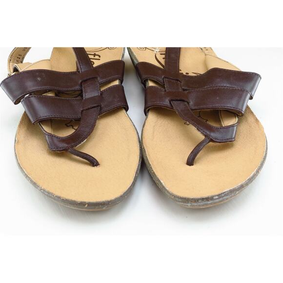 Flexi Sz 8 M Brown Strappy Synthetic Women Sandals 207054110044039008 - Picture 2 of 7